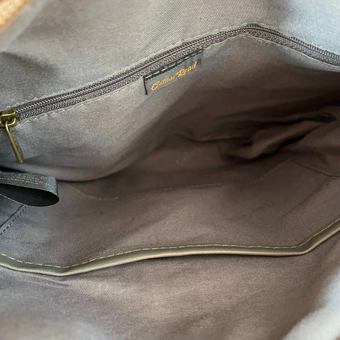Cotton Road Sling Bag: KHAKI PU Leather with Multiple Storage