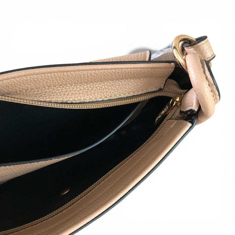 Cotton Road Sling Bag: KHAKI PU Leather with Shoulder Strap