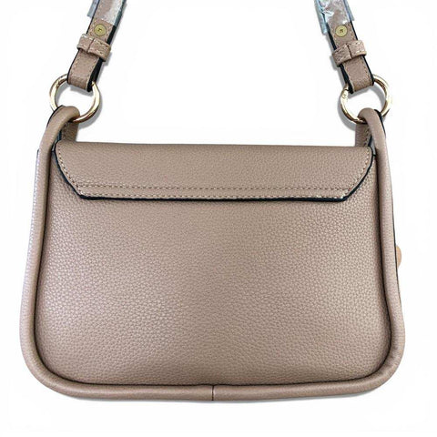 Cotton Road Sling Bag: KHAKI PU Leather with Shoulder Strap