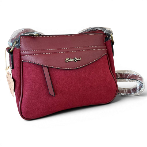 Cotton Road Sling Bag: MAROON PU Leather Crossbody for the stylish women
