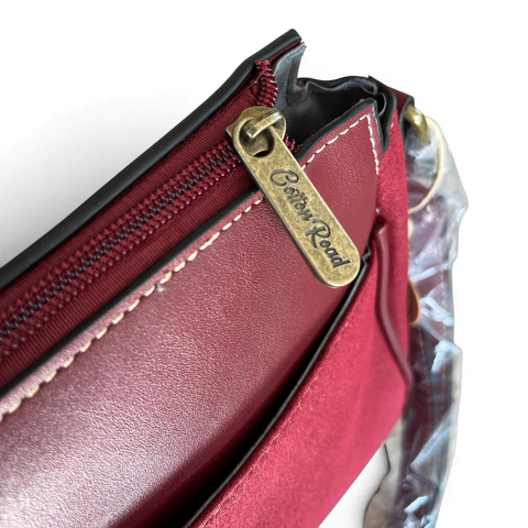 Cotton Road Sling Bag: MAROON PU Leather Crossbody for the stylish women