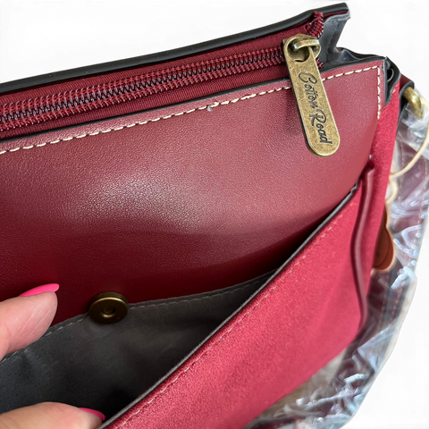 Cotton Road Sling Bag: MAROON PU Leather Crossbody for the stylish women
