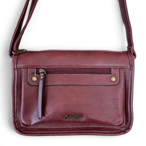 Cotton Road Sling Bag: Maroon PU Leather Crossbody for Versatile Style