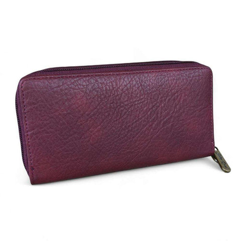 Cotton Road Sling Bag: Maroon PU Leather Crossbody with Matching Wallet