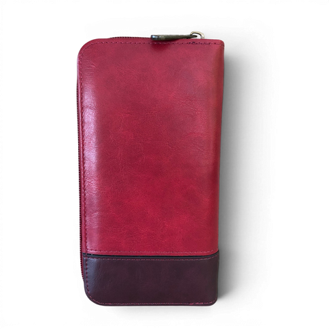 Cotton Road Sling Bag: Maroon Red PU Leather Crossbody with Matching Hearts Wallet