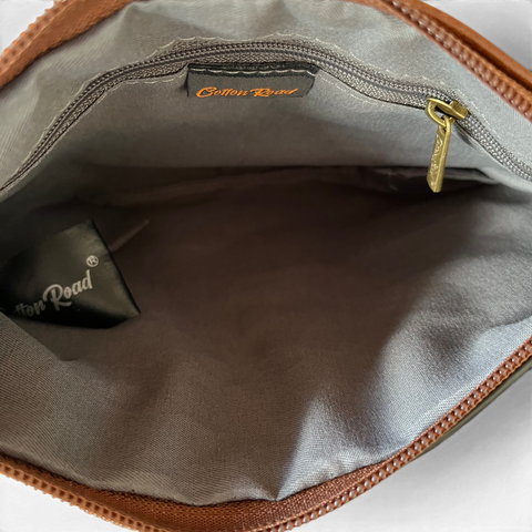 Cotton Road Sling Bag: Mini Brown PU Leather for Stylish Storage