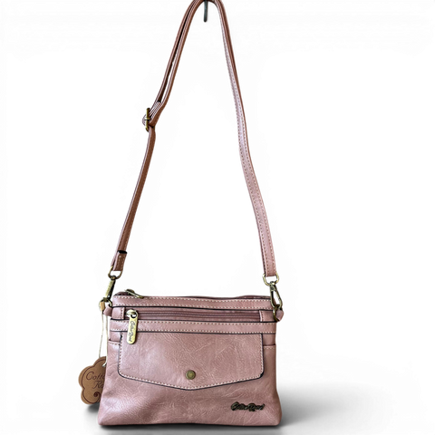 Cotton Road Sling Bag: Mini Pink PU Leather for Stylish Storage