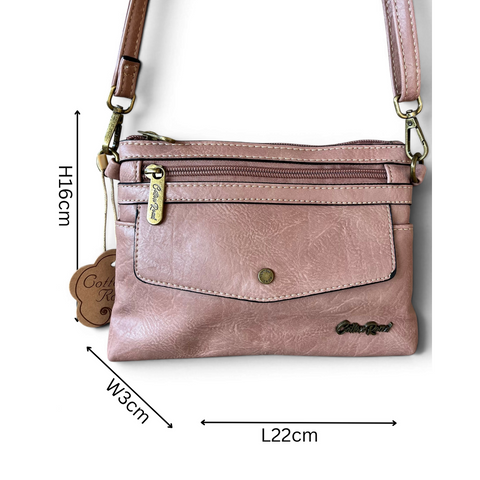 Cotton Road Sling Bag: Mini Pink PU Leather for Stylish Storage