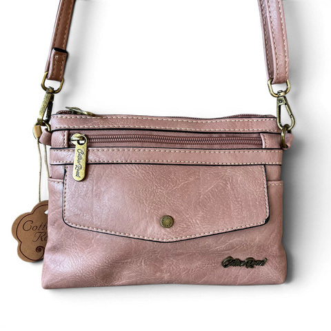 Cotton Road Sling Bag: Mini Pink PU Leather for Stylish Storage