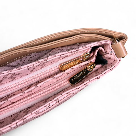Cotton Road Sling Bag: PINK BRANDED Synthetic Leather Sling Bag