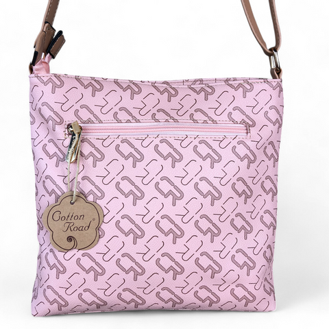 Cotton Road Sling Bag: PINK BRANDED Synthetic Leather Sling Bag