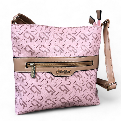 Cotton Road Sling Bag: PINK BRANDED Synthetic Leather Sling Bag