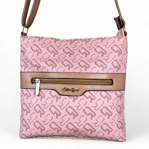Cotton Road Sling Bag: PINK BRANDED Synthetic Leather Sling Bag