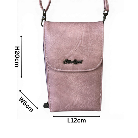 Cotton Road Sling Bag: PINK PU Leather Mini Sling