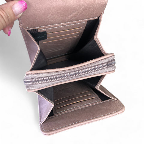 Cotton Road Sling Bag: PINK PU Leather Mini Sling Bag