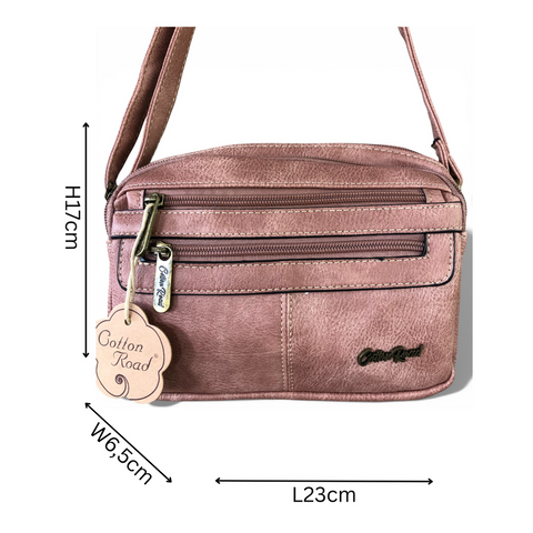 Cotton Road Sling Bag: PINK PU Leather for Stylish Women
