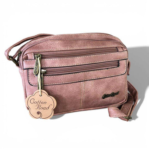 Cotton Road Sling Bag: PINK PU Leather for Stylish Women