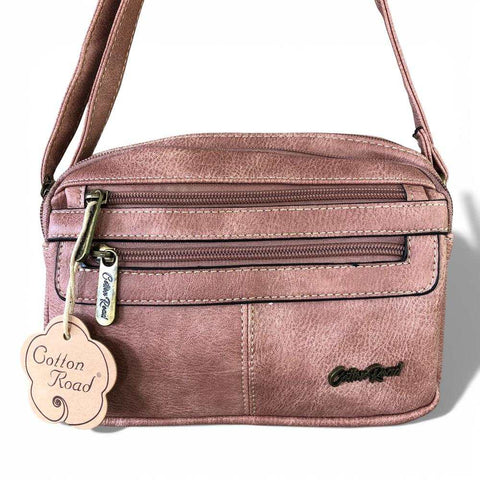 Cotton Road Sling Bag: PINK PU Leather for Stylish Women
