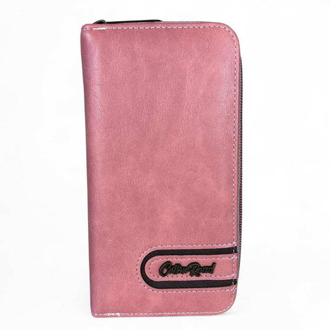 Cotton Road Sling Bag: PINK PU Leather with Shoulder Strap and Matching Wallet