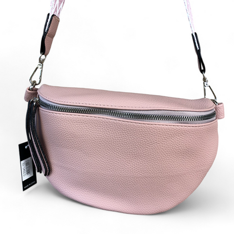 Cotton Road Sling Bag: Pink PU Leather Cross Body & Waist Bag for Style and Convenience