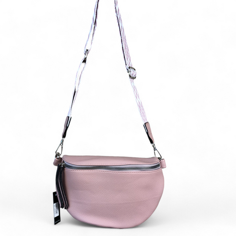 Cotton Road Sling Bag: Pink PU Leather Cross Body & Waist Bag for Style and Convenience