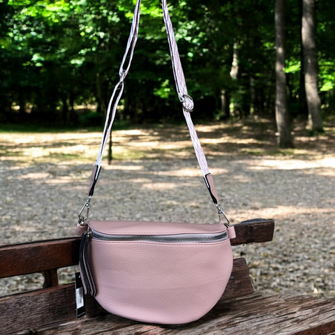Cotton Road Sling Bag: Pink PU Leather Cross Body & Waist Bag for Style and Convenience