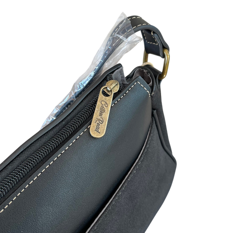Cotton Road Sling Bag: Stylish Black PU Leather Crossbody for Women