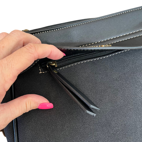 Cotton Road Sling Bag: Stylish Black PU Leather Crossbody for Women