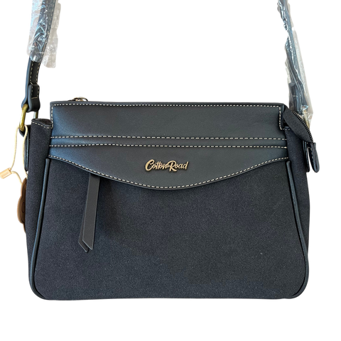 Cotton Road Sling Bag: Stylish Black PU Leather Crossbody for Women