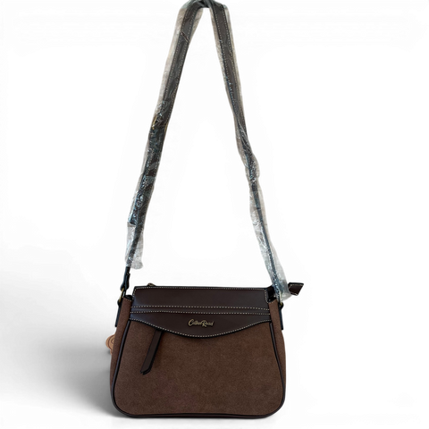 Cotton Road Sling Bag: Stylish COFFEE BROWN PU Leather Crossbody with Matching Wallet