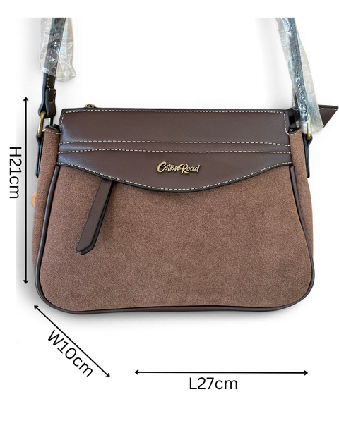 Cotton Road Sling Bag: Stylish COFFEE BROWN PU Leather Crossbody with Matching Wallet