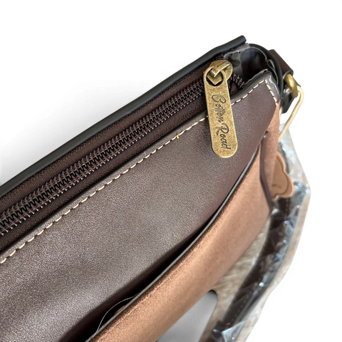 Cotton Road Sling Bag: Stylish COFFEE BROWN PU Leather Crossbody with Matching Wallet