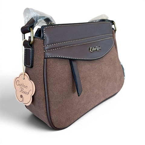 Cotton Road Sling Bag: Stylish COFFEE BROWN PU Leather Crossbody with Matching Wallet