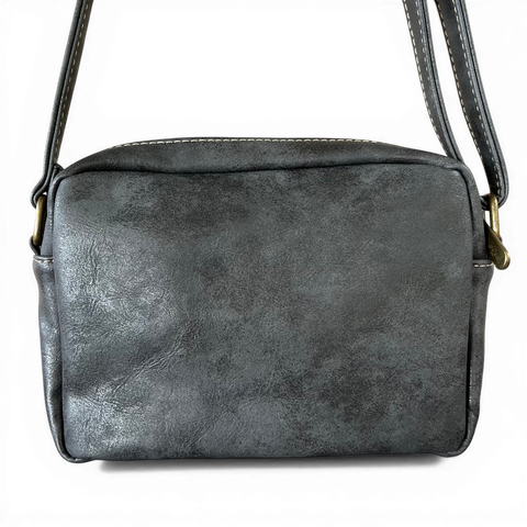 Cotton Road Sling Bag: Stylish Charcoal Black PU Leather Sling