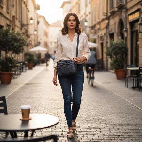 Cotton Road Sling Bag: Stylish Charcoal Black PU Leather Sling