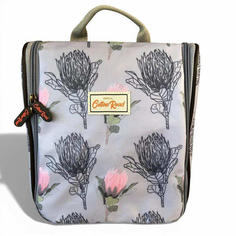 Cotton Road Toiletry Bag: BLUE PROTEA PVC Hanging Vanity Bag
