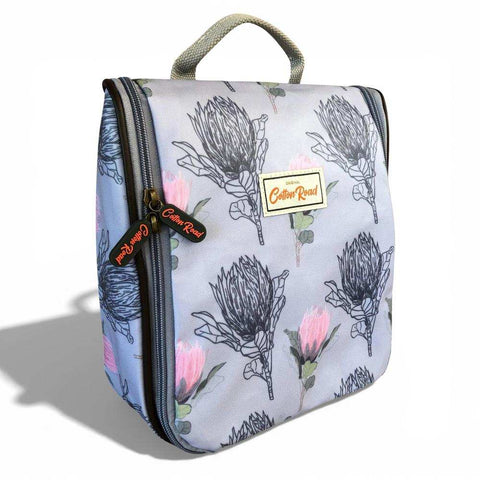 Cotton Road Toiletry Bag: BLUE PROTEA PVC Hanging Vanity Bag
