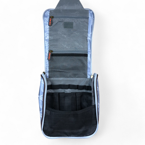 Cotton Road Toiletry Bag: BLUE PVC Hanging Vanity Bag with PROTEAS