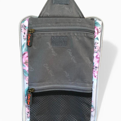 Cotton Road Toiletry Bag: MINT GREEN FLORAL PVC Hanging Vanity Bag