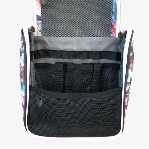 Cotton Road Toiletry Bag: PINK FLORAL PVC Hanging Vanity Bag