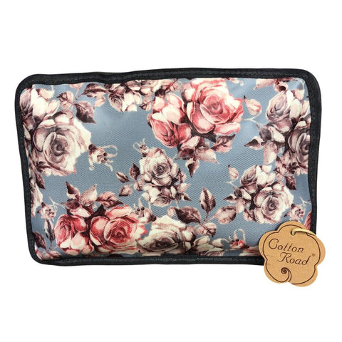 Cotton Road Travel Bag: BLUE FLORAL PVC Foldaway WEEKENDER Travel Bag