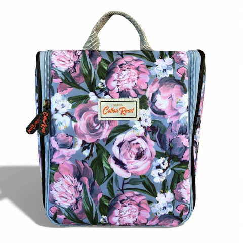 Cotton Road Travel Bag: BLUE PVC Foldaway WEEKENDER Bag and Matching Vanity Bag Set