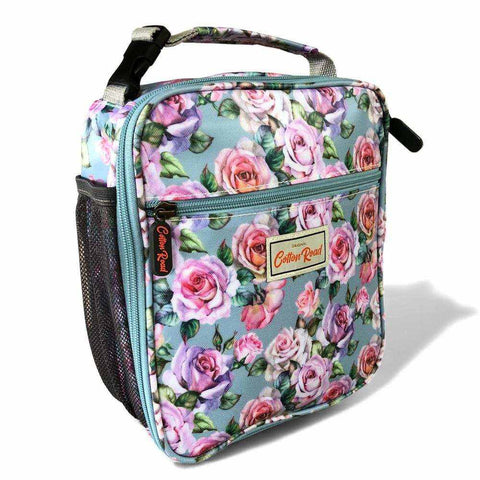 Cotton Road Travel Bag: Blue Floral PVC Overnight with Matching Cooler Vanity