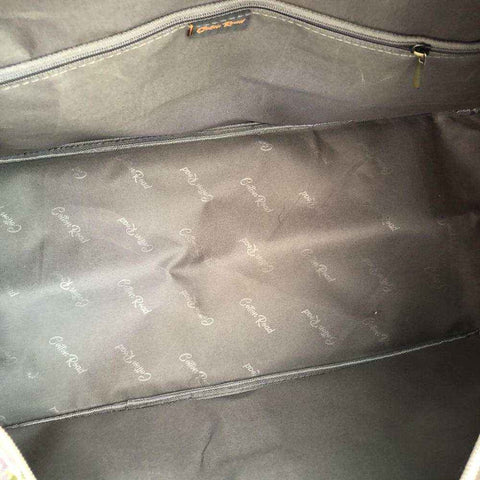 Cotton Road Travel Bag: GREY PVC Overnight with PROTEAS and Matching Vanity Bag