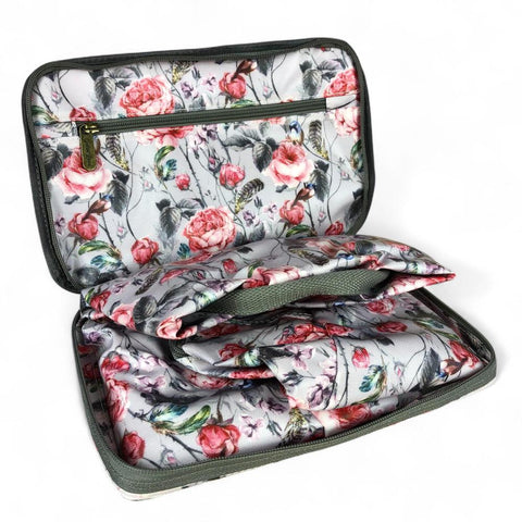 Cotton Road Travel Bag: PINK FLORAL PVC Foldaway WEEKENDER Travel Bag