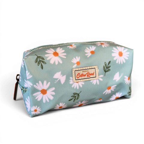 Cotton Road Travel Bag: TURQUOISE DAISY WEEKENDER with Matching Vanity Set