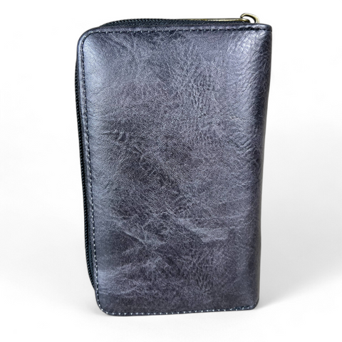 Cotton Road Sling Bag black PU leather with matching Protea floral wallet set for everyday style and organisation
