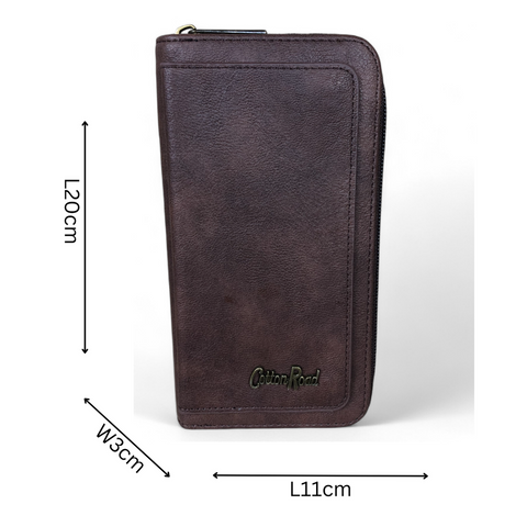 Cotton Road Wallet: Large BROWN PU Leather Wallet