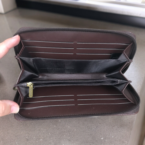 Cotton Road Wallet: Large BROWN PU Leather Wallet