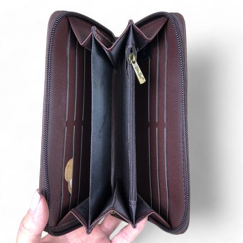 Cotton Road Wallet: Large BROWN PU Leather Wallet